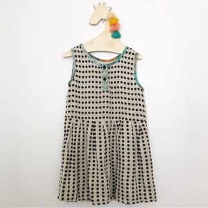 ace&jig mini boardwalk dress in natural dot 3T